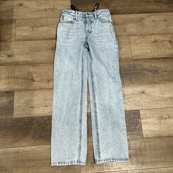 Worn once Alexander Wang rhinestone embellished bikini strap thong jeans - Picture 4 of 6